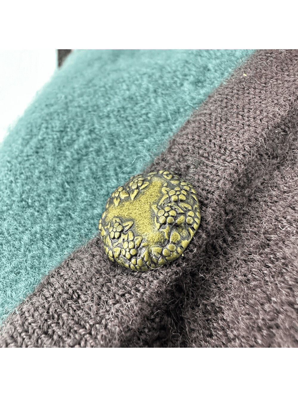 Koret Petite Wool Cardigan Sweater Patchwork Floral Embroidered Cottagecore - Picture 9 of 12